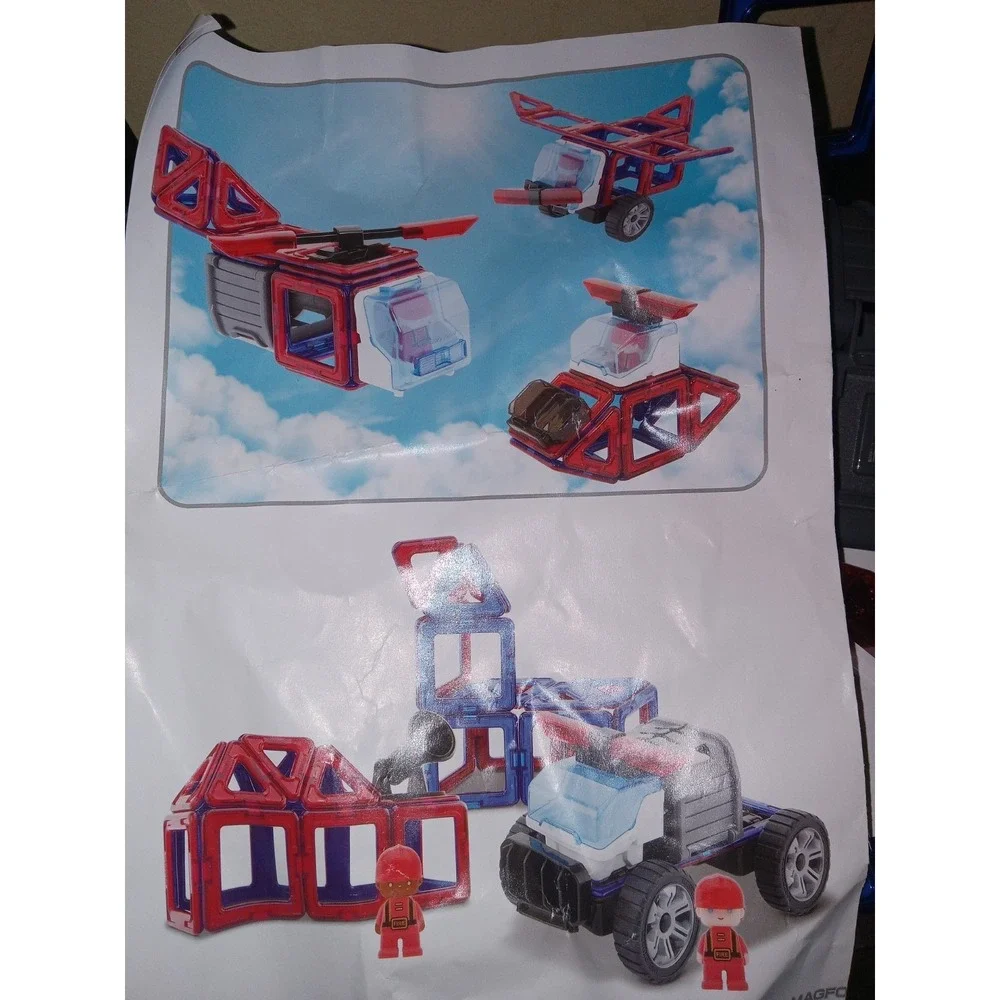 MAGFORMERS‎ ~ MAGNETIC BUILDING TILES - SQUARES TRIANGLES ++ Stem Learning